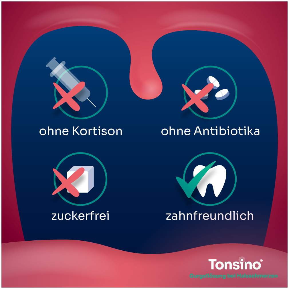 Tonsino Gurgellösung bei Halsschmerzen 240 ml