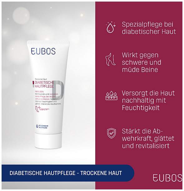Eubos Diabetische Hautpflege Fuß und Bein 100 ml Creme