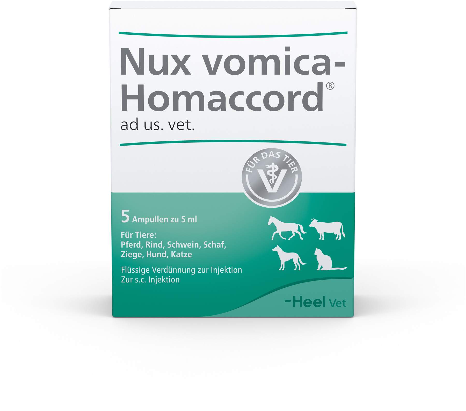 Nux Vomica Homaccord vet. 5 Ampullen