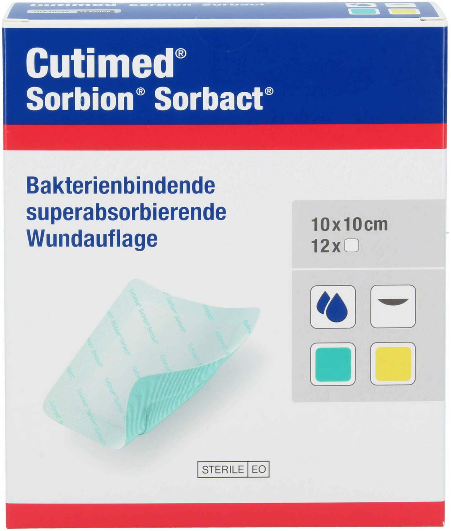 Cutimed Sorbion Sorbact Wundauflage 10x10 cm