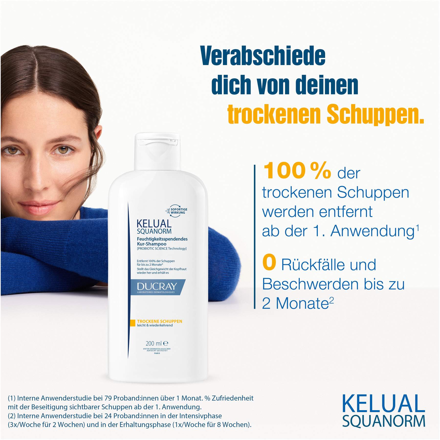 Ducray Kelual Squanorm trockene Schuppen 200 ml Shampoo