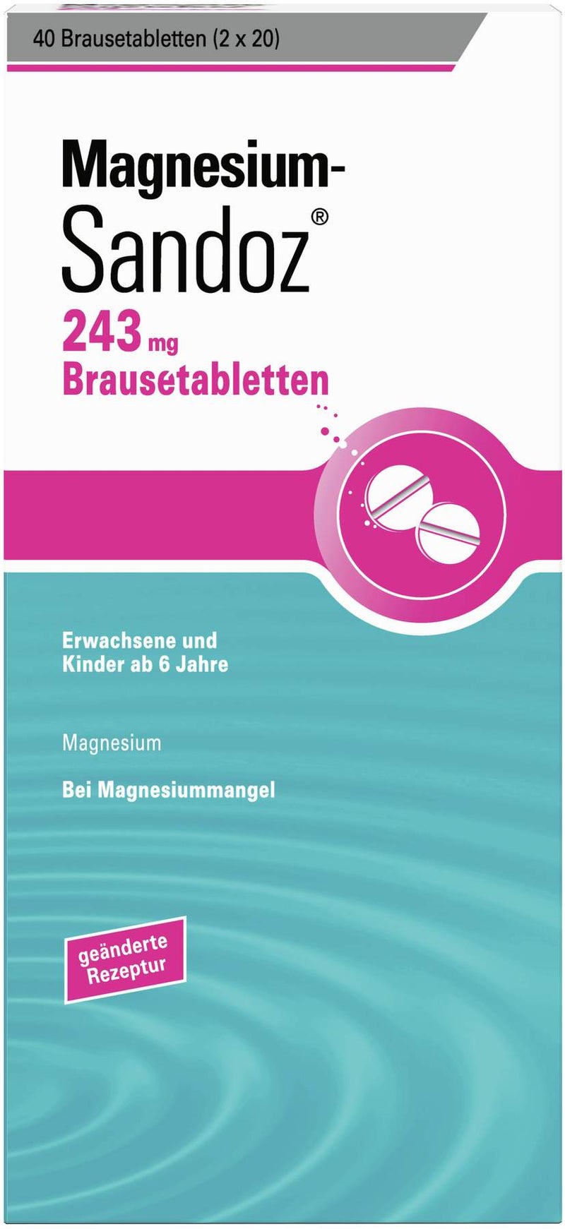 Magnesium Sandoz 243 mg 40 Brausetabletten