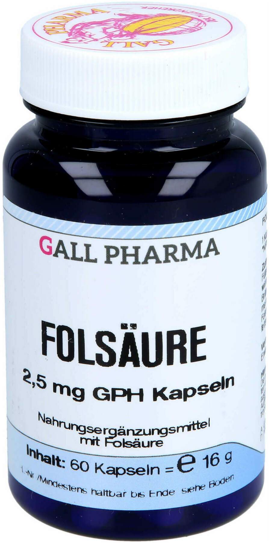 Folsäure 2,5 mg Gph Kapseln 60 Stück