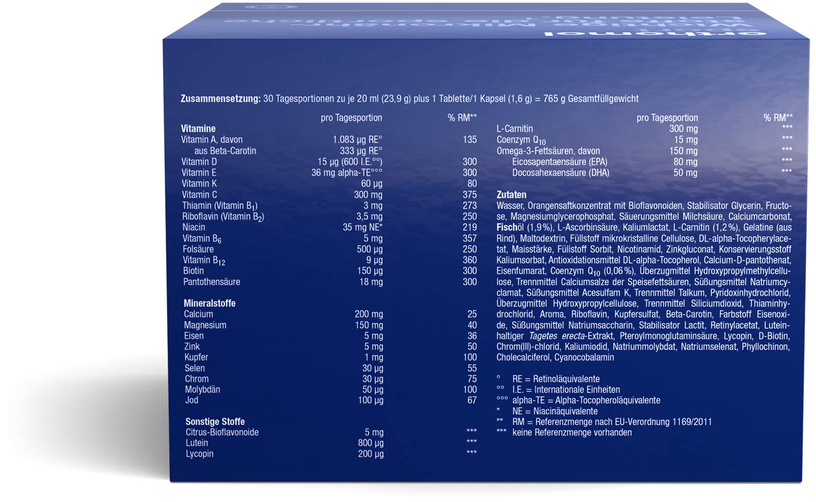 Orthomol Sport 30 Trinkampullen