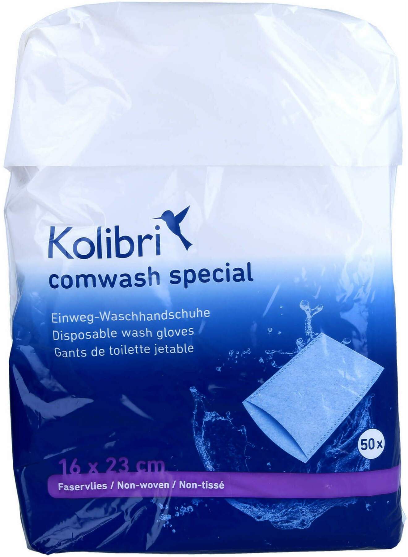 Kolibri Comwash Special Waschhandsch.16 X 24cm Wei