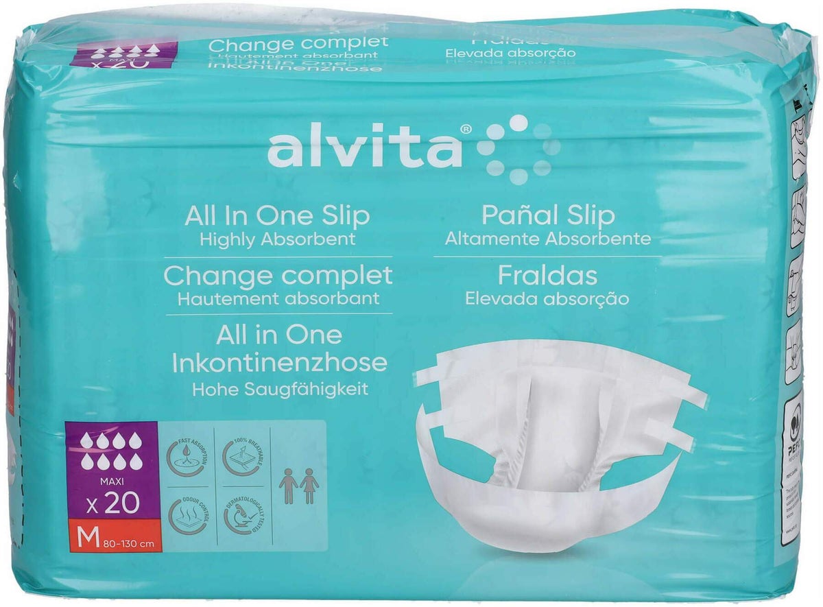 Alvita All-In-One Inkontinenzhose Maxi Medium Nacht 20 Stück