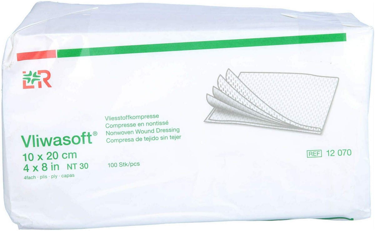 Vliwasoft Vlieskompressen Unsteril 10 X 20 cm 4lagig 100...
