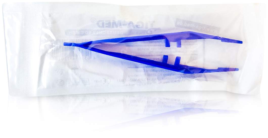 Pinzette Einmal Plastik Blau Steril 1 Stück