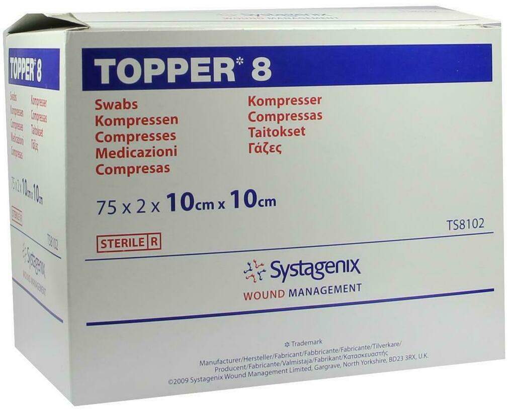 Topper 8 Kompresse Steril 10x10cm