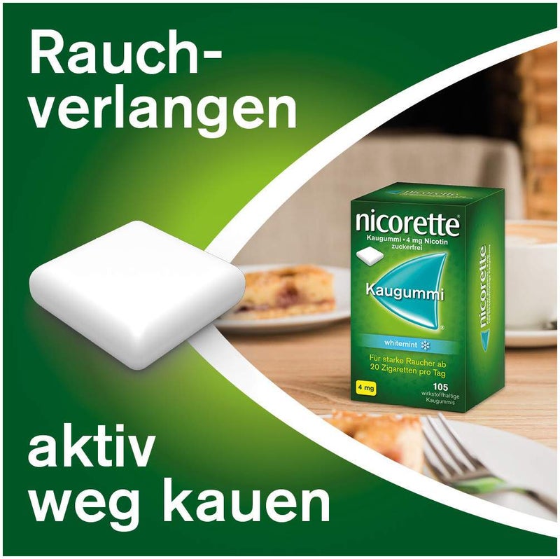 Nicorette Kaugummi 4 mg whitemint 105 Kaugummis