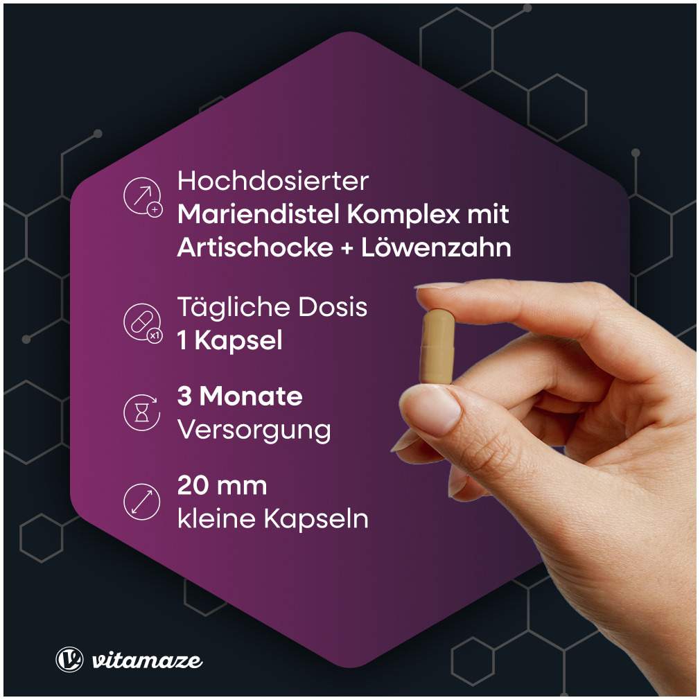 Mariendistel Komplex Artischocke + Löwenzahn 90 Kapseln