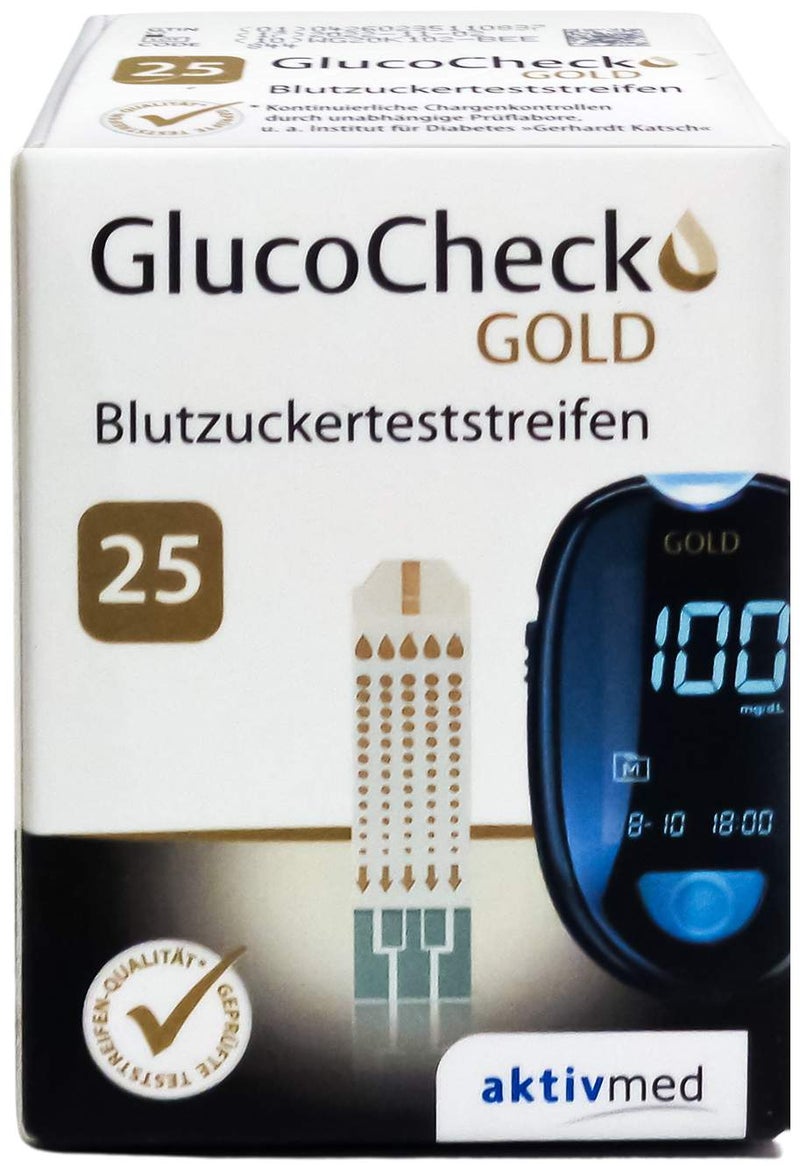 Glucocheck Gold Blutzuckerteststreifen 25 Stk