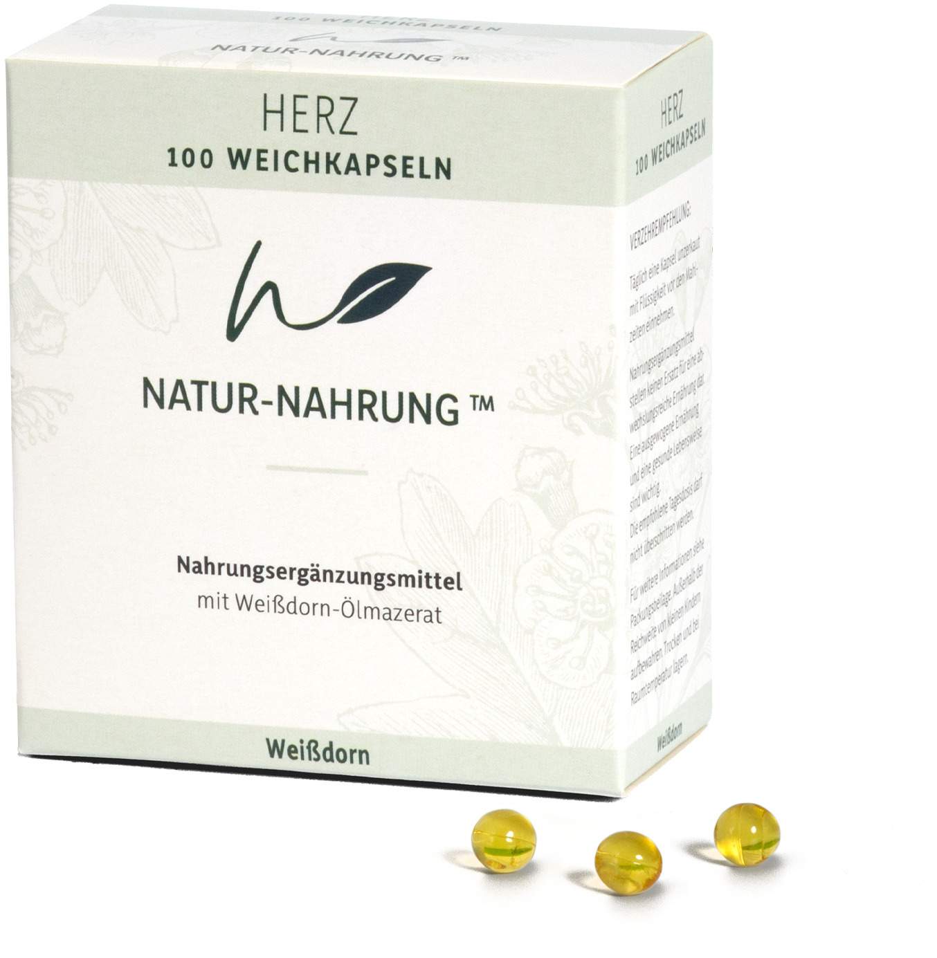 Natur-Nahrung Herz Weißdorn Weichkapseln