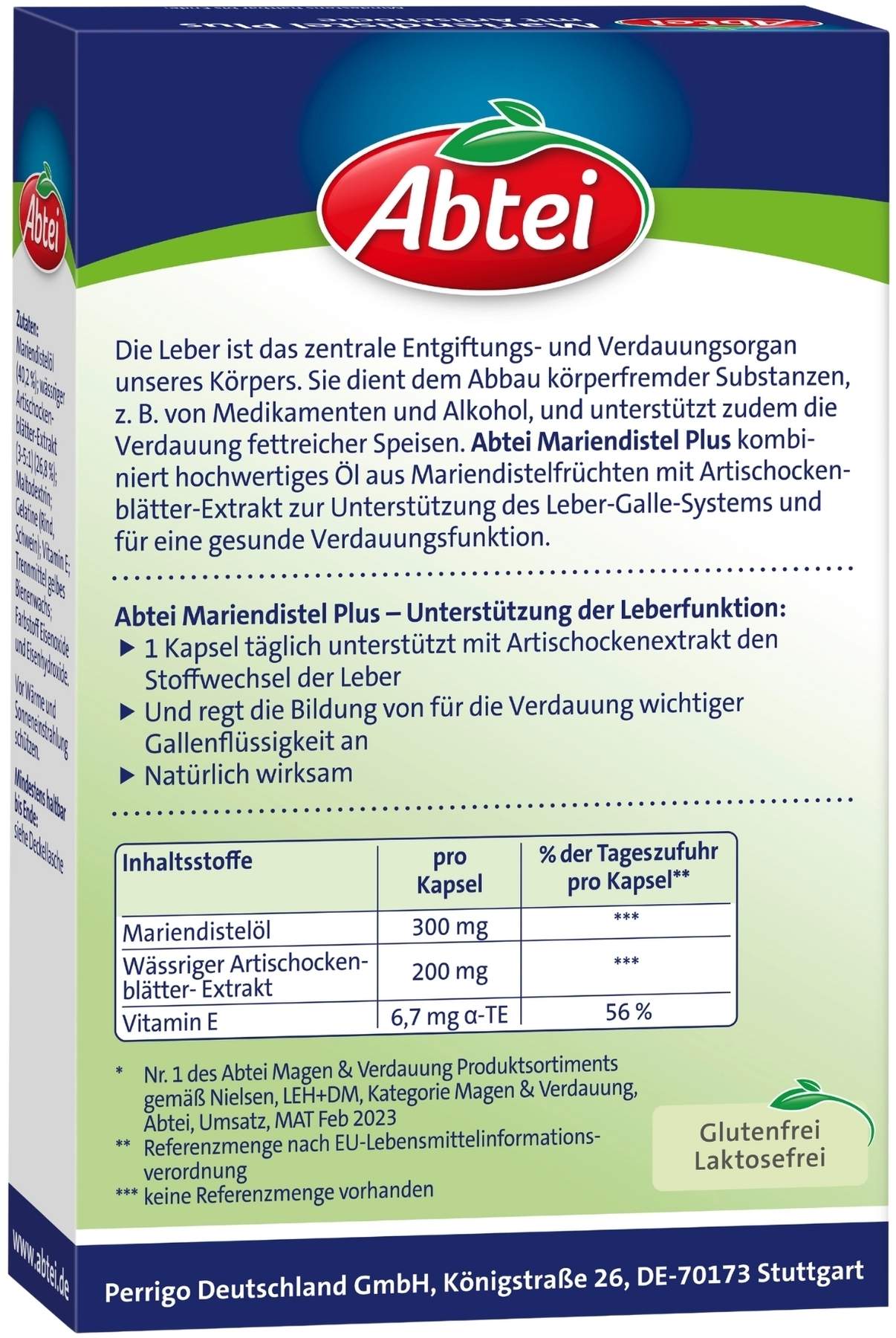 Abtei Mariendistel Plus Mit Artischocke 30 Kapseln