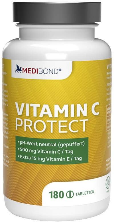 Vitamin C Protect Medibond 180 Tabletten + gratis Salbei Bonbons zuckerfrei Medibond 40 g
