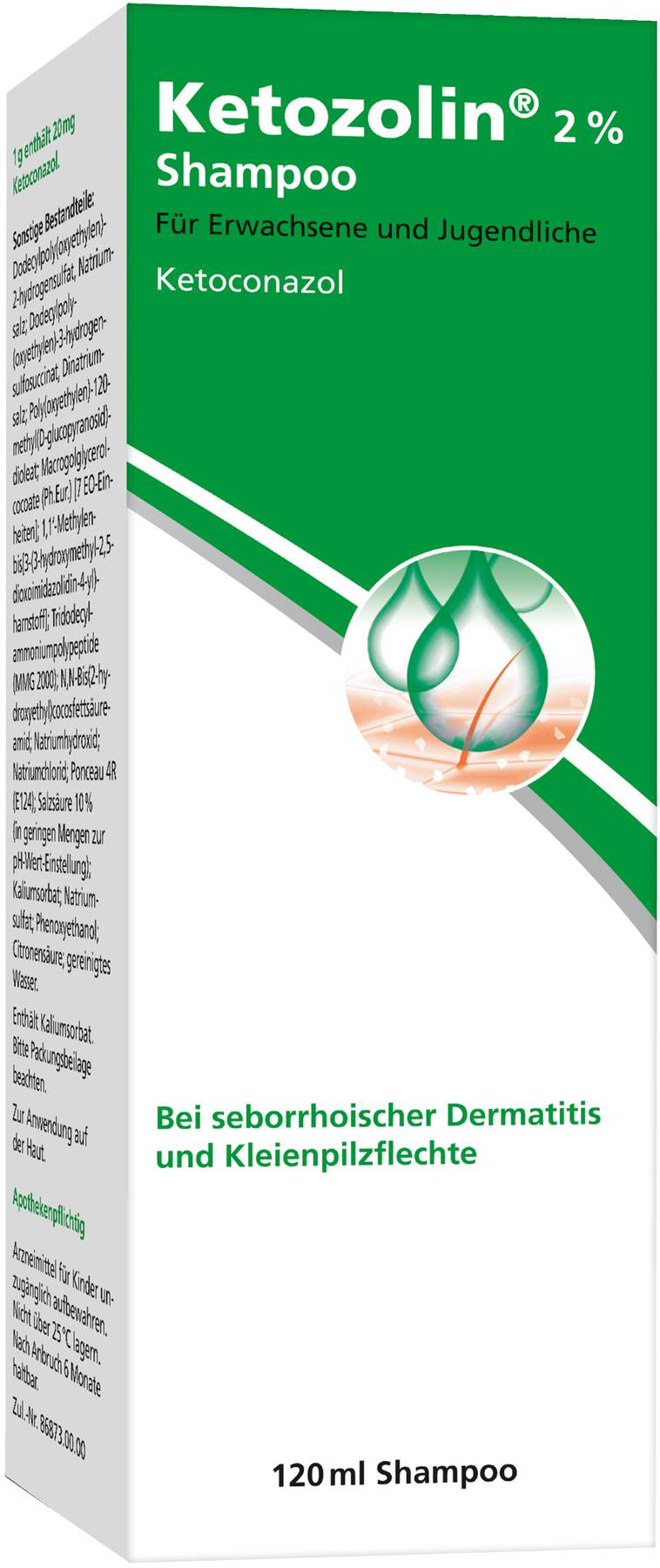 Ketozolin 2 % Shampoo 120 ml