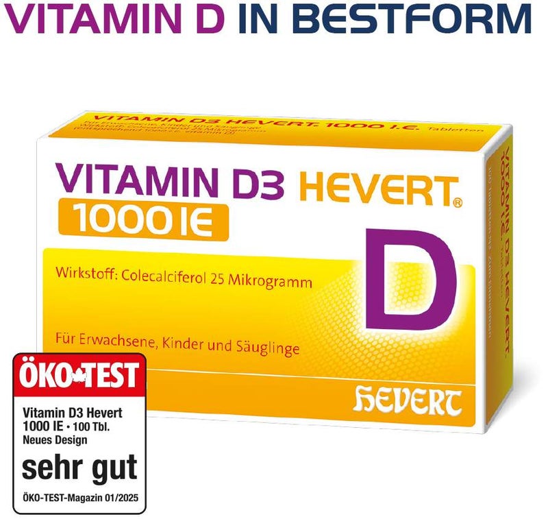 Vitamin D3 Hevert 1000 I.E. 200 Tabletten