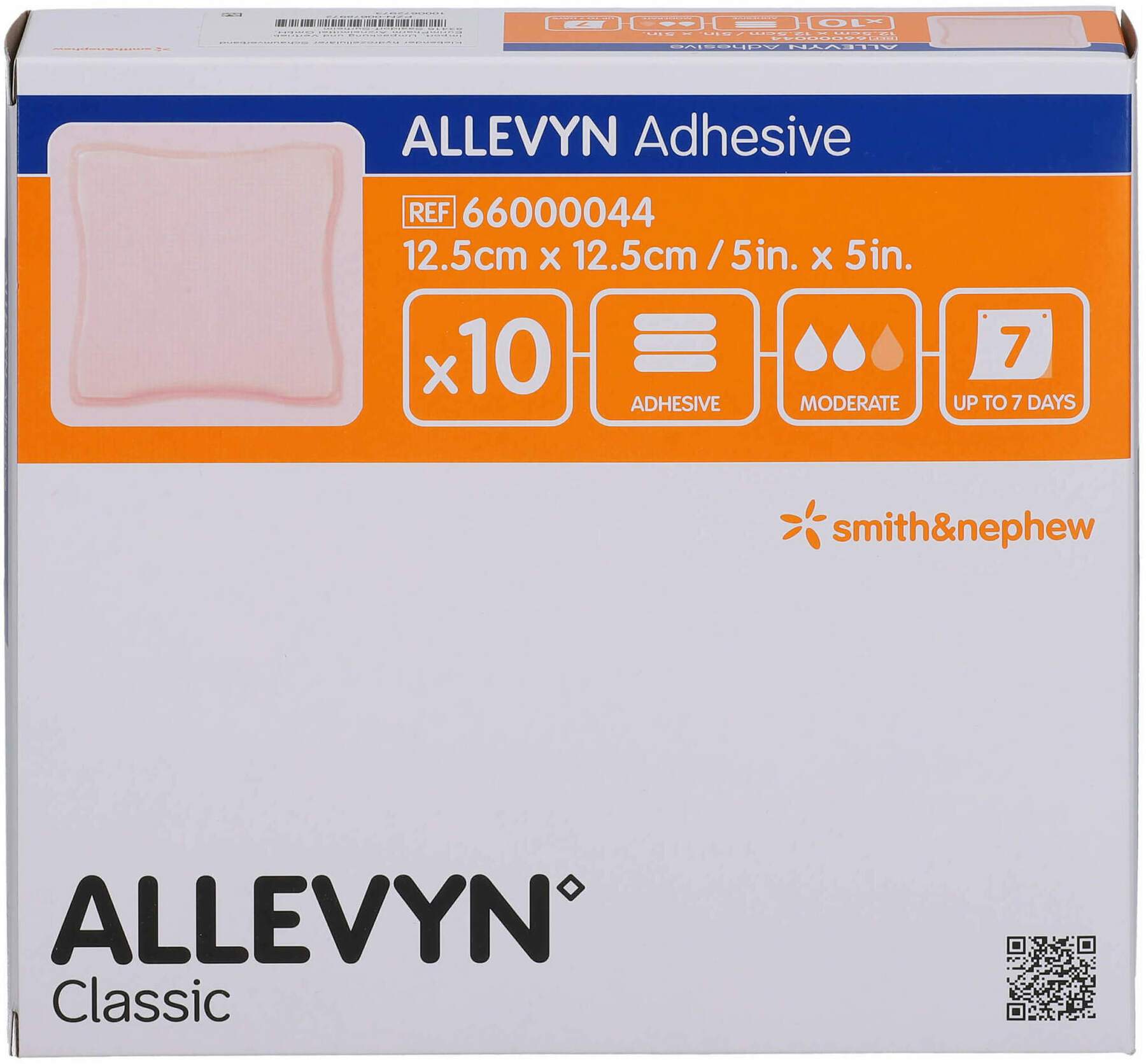Allevyn Adhesive 12,5 X 12,5 cm Haftende Wundauflage 10 Stück