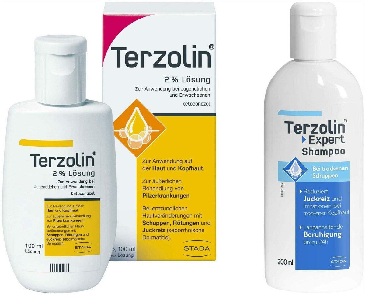 Terzolin 2% Lösung 100 ml + Terzolin Expert Shampoo bei trockener Kopfhaut 200 ml
