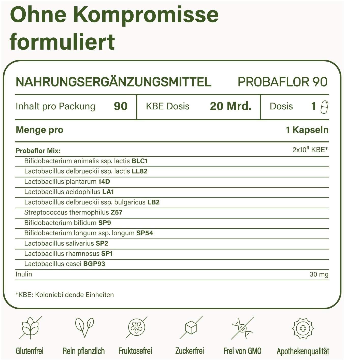nupure probaflor Probiotika zur Darmsanierung 90 Kapseln