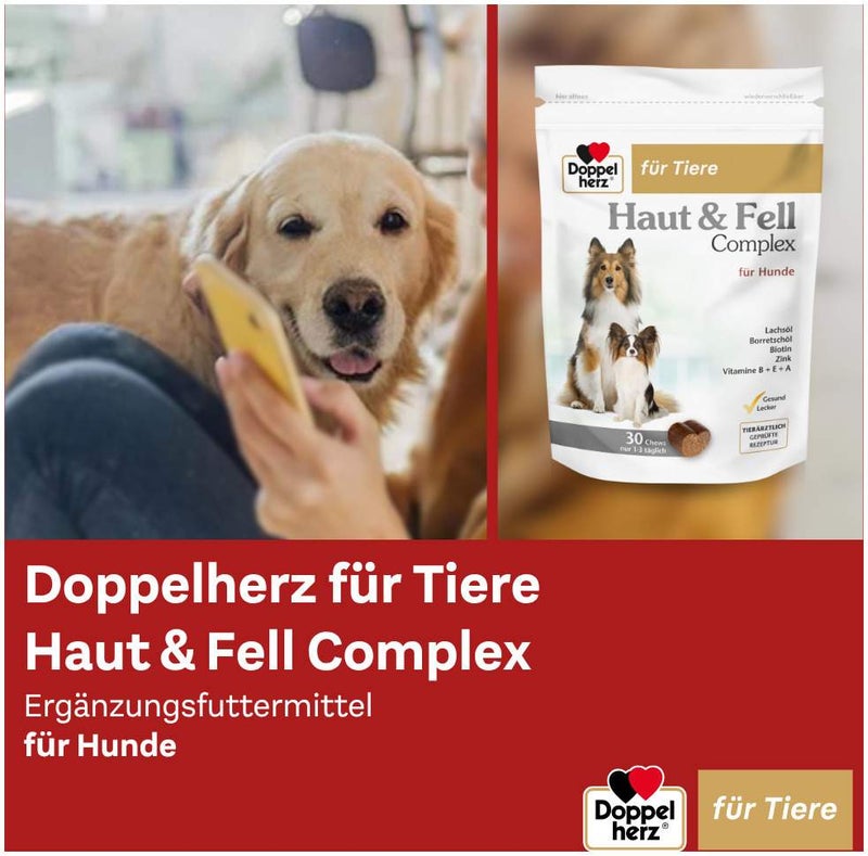 Doppelherz Haut & Fell Complex für Hunde 30 Chews