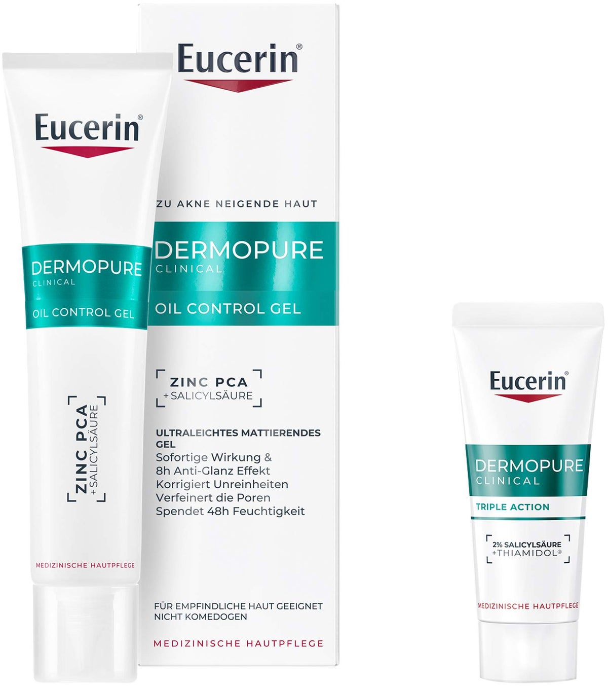 Eucerin DermoPure Clinical Oil Control Gel 40 ml + gratis Eucerin DermoPure Clinical Triple Action 7 ml Serum