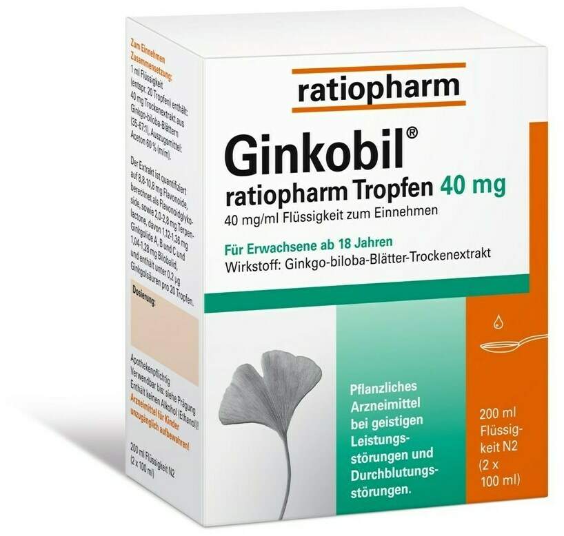Ginkobil Ratiopharm Tropfen 40 mg 200 ml