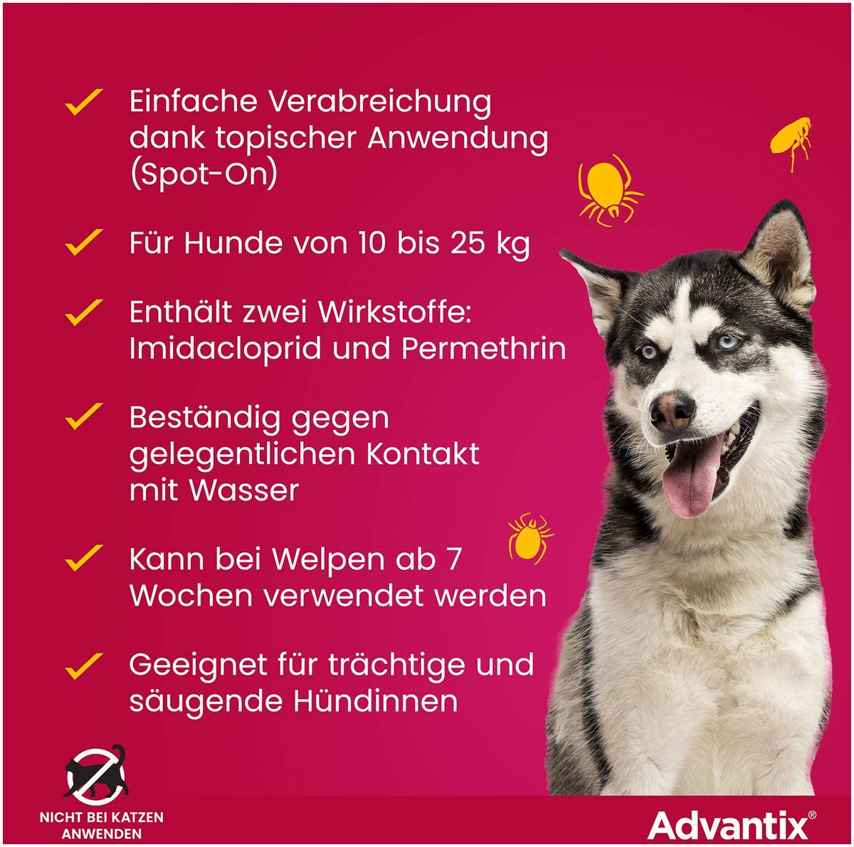 Advantix Spot-On Hund 10-25 kg 4 x 2,5 ml Lösung