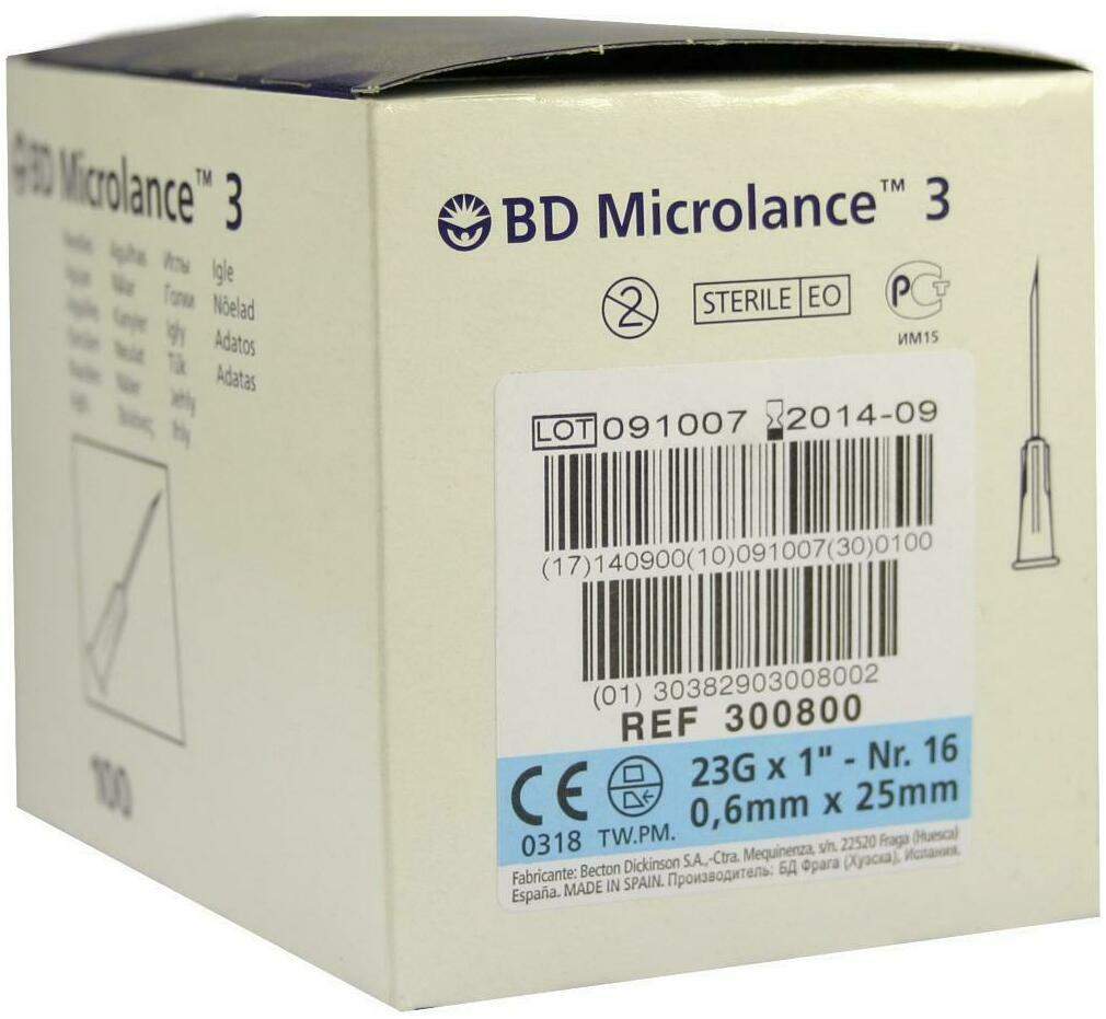 Bd Microlance Kanüle 23 G 1 Nr. 16 0,6 X 25 mm