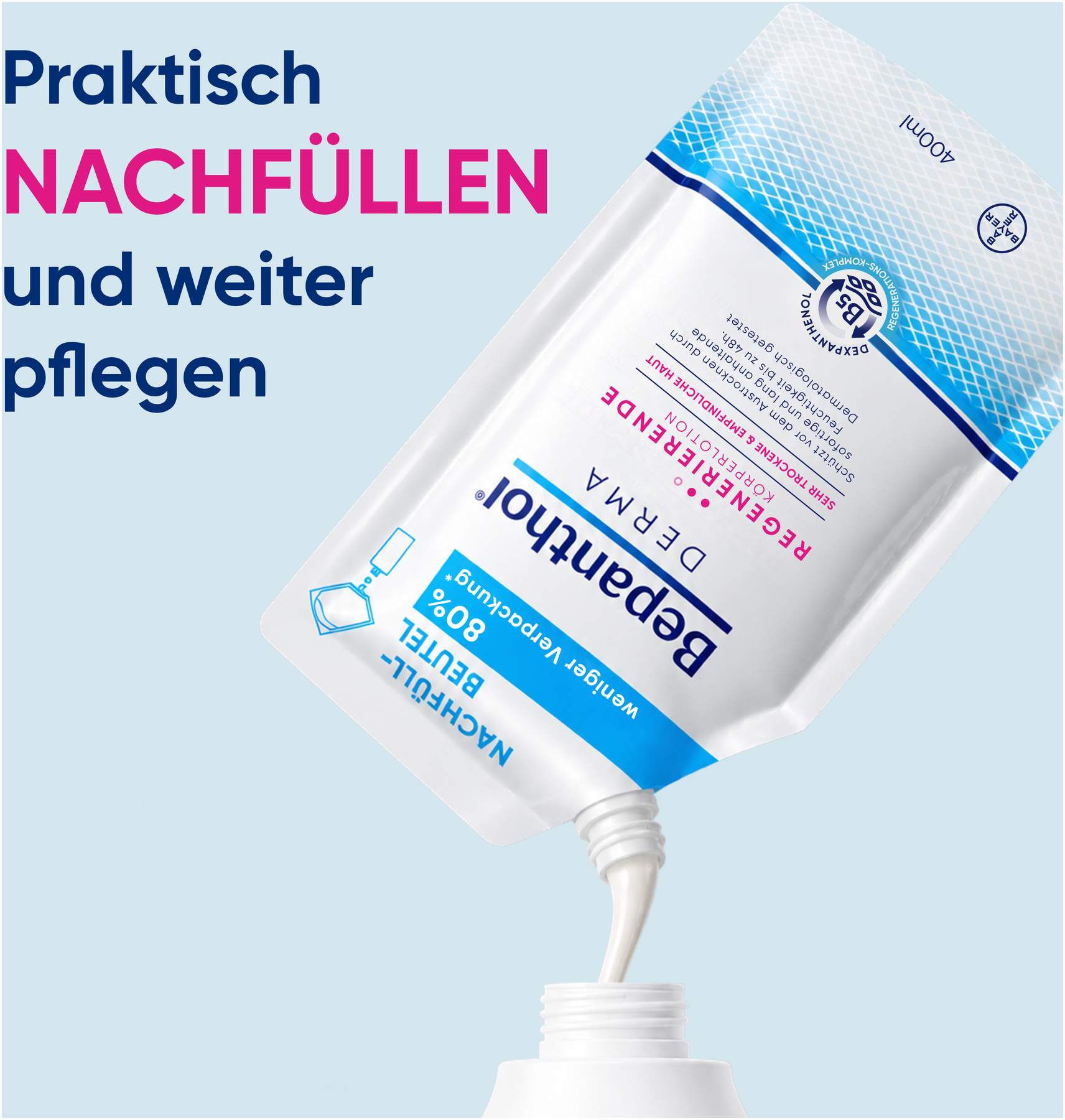 Bepanthol DERMA Regenerierende Körperlotion 400 ml Nachfüllbeutel