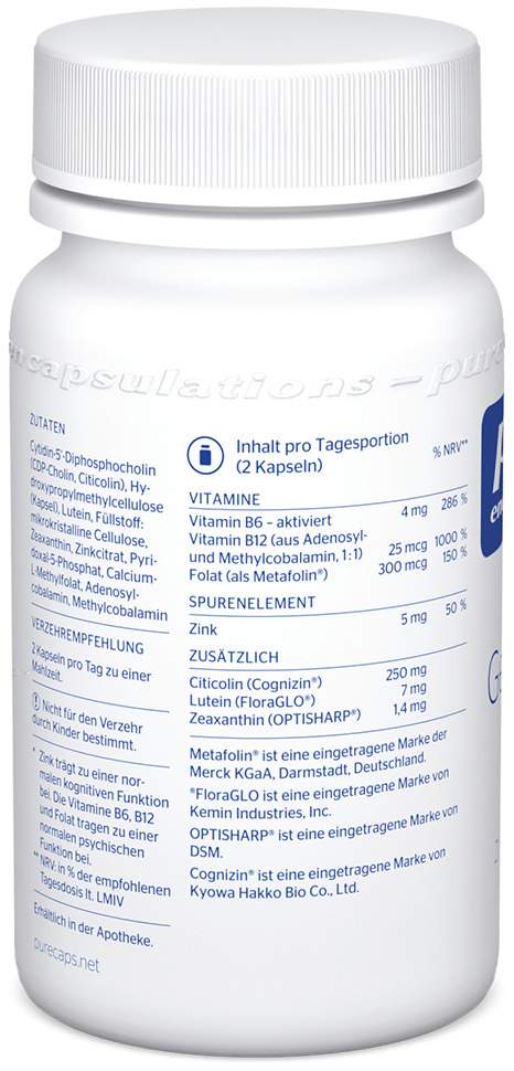 Pure Encapsulations Gedächtnis Formel 60 Kapseln