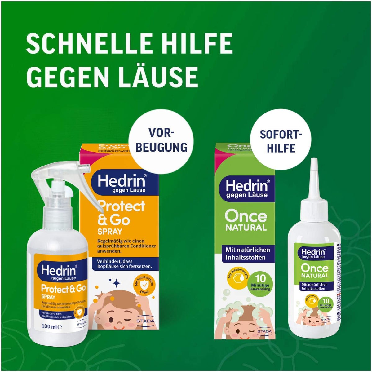 Hedrin Protect & Go Spray 100 ml + Hedrin Once Natural 100 ml