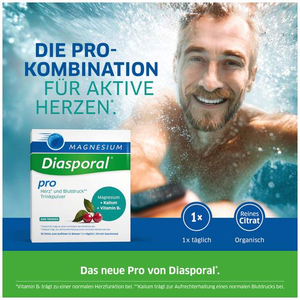Magnesium Diasporal Pro Herz und Blutdruck 30 Beutel