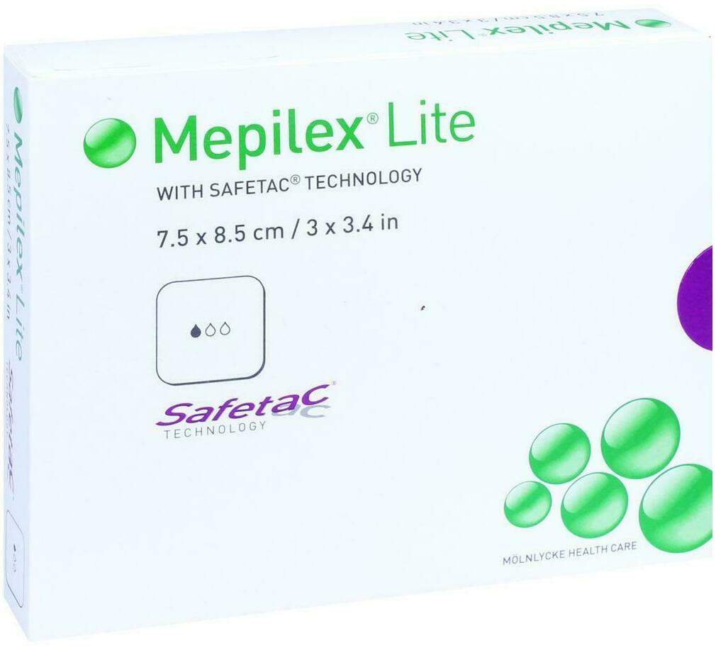 Mepilex Lite Schaumverband 7,5x8,5 cm Steril