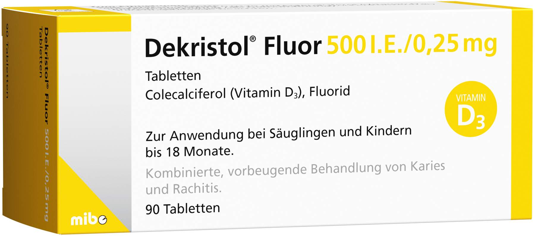 Dekristol Fluor 500 I.E. - 0,25 mg 90 Tabletten