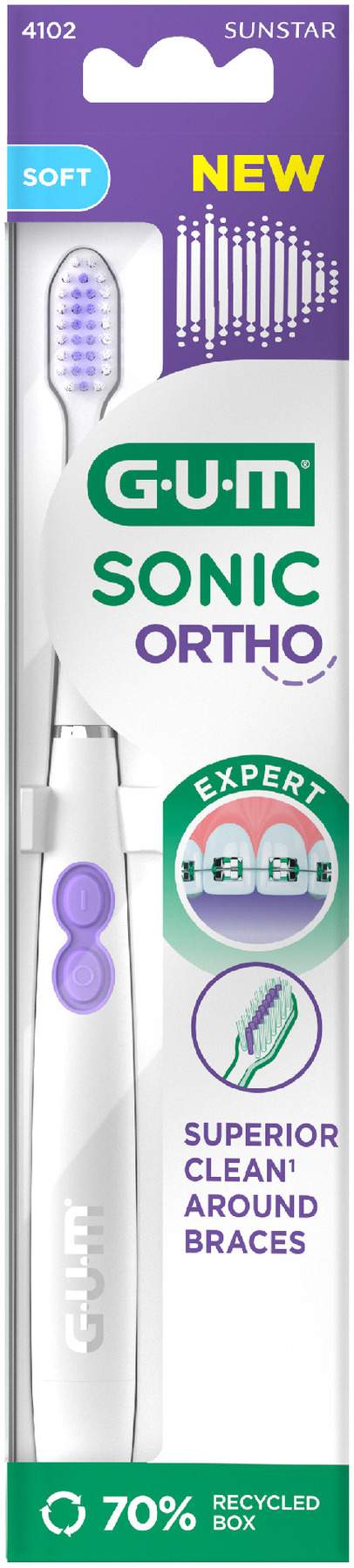 Gum Sonic Ortho Schallzahnbürste 1 Stück