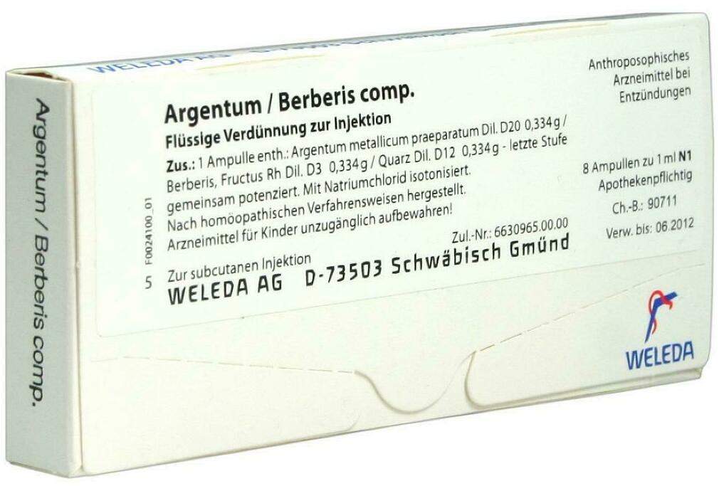 Weleda Argentum Berberis Comp 8 Ampullen