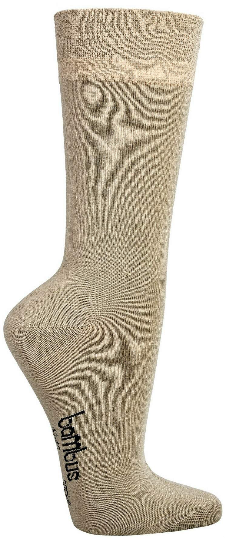 Bambus Wellness-Socken 39-42 Beige 1 Paar