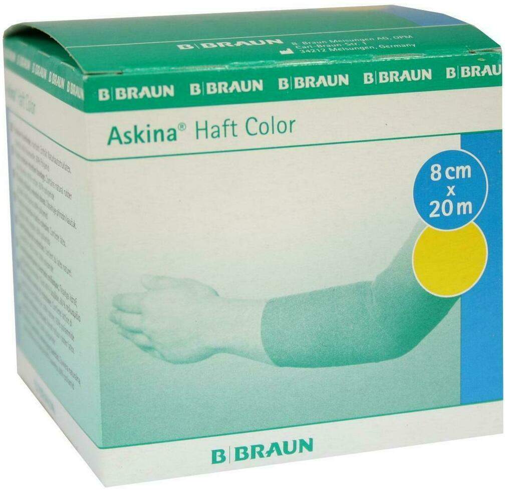 Askina Haftbinde Color 8 cm X 20 M Gelb 1 Stück