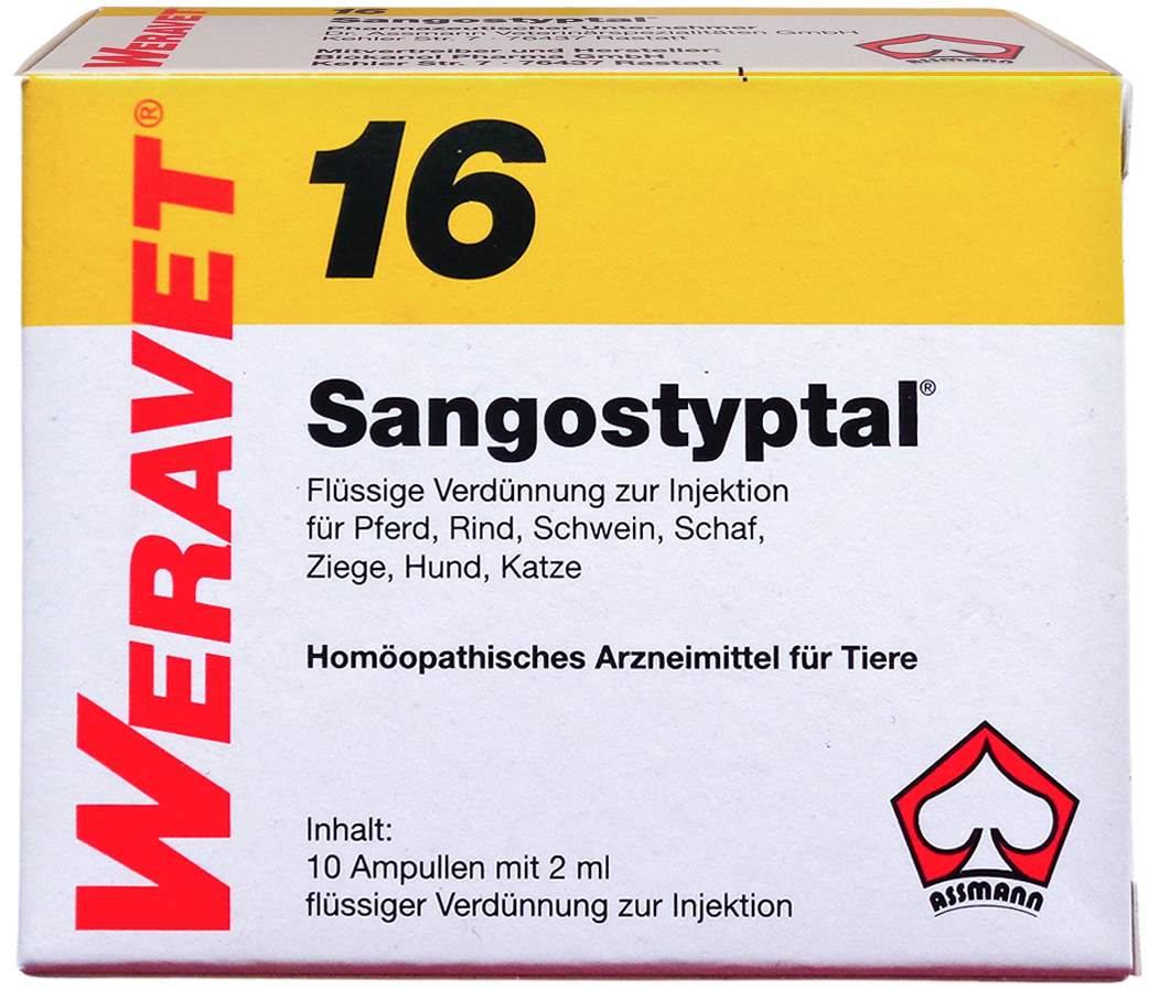 Sangostyptal 16 Ampullen vet. 10 X 2 ml