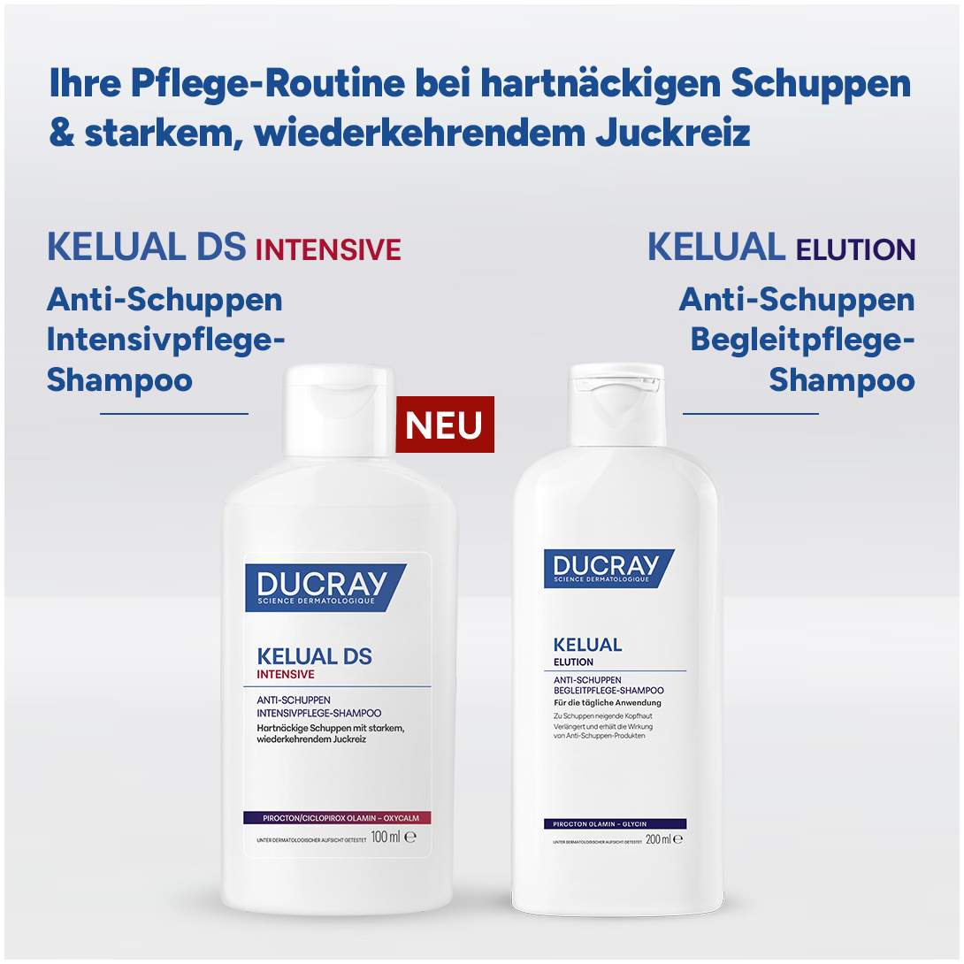Ducray Kelual DS intensives Anti - Schuppen Shampoo 100 ml + Ducray Kelual Elution Begleitpflege 200 ml Shampoo