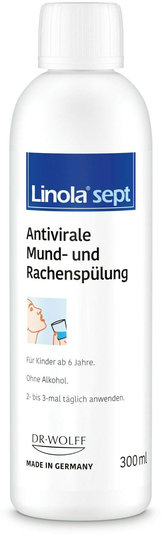 Linola sept Antivirale Mund- und Rachenspülung 300 ml