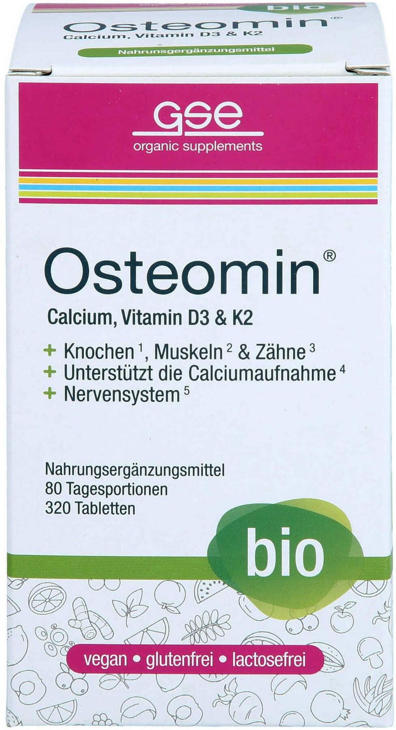 Gse Osteomin Bio Calcium Vitamin D3+k2 Tabletten 320 Stück