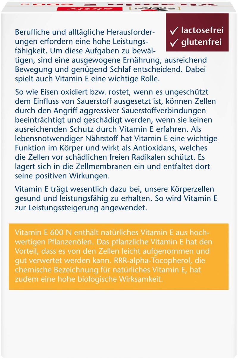 Doppelherz Aktiv Vitamin E 600 N 40 Weichkapseln