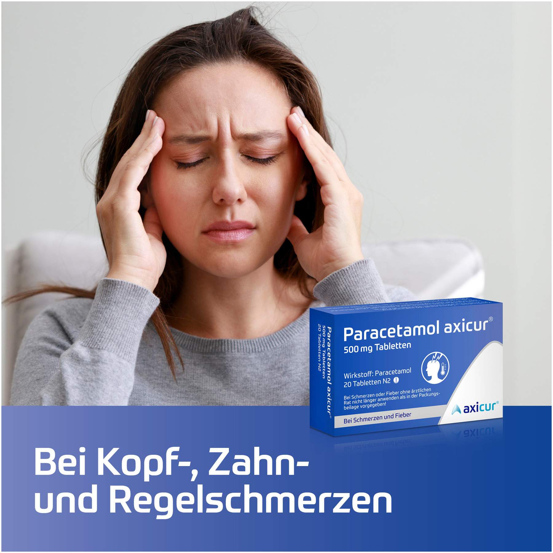 Paracetamol Axicur 500 mg 20 Tabletten