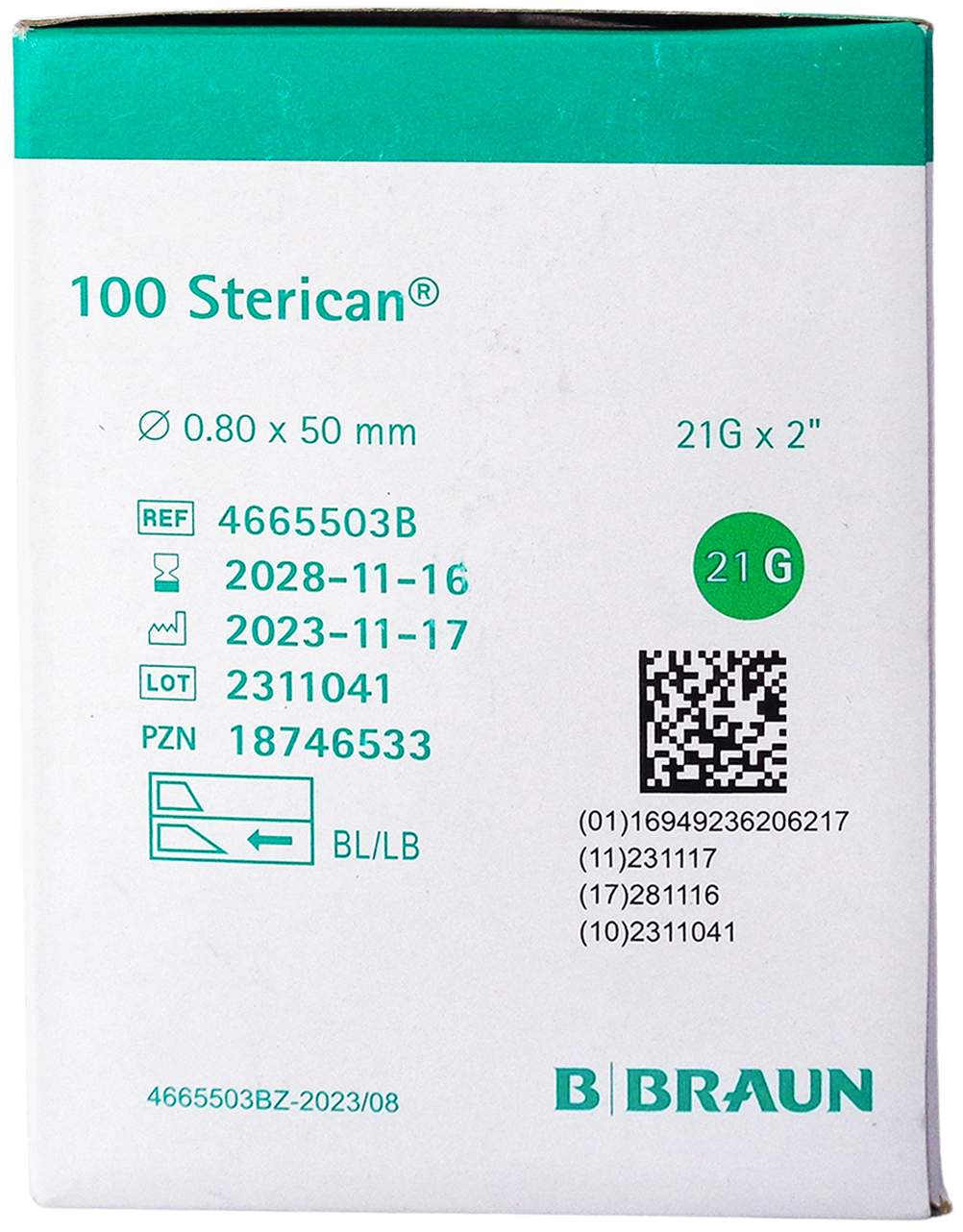 Sterican Einmalkanüle 21 G 50 mm 100 Kanülen
