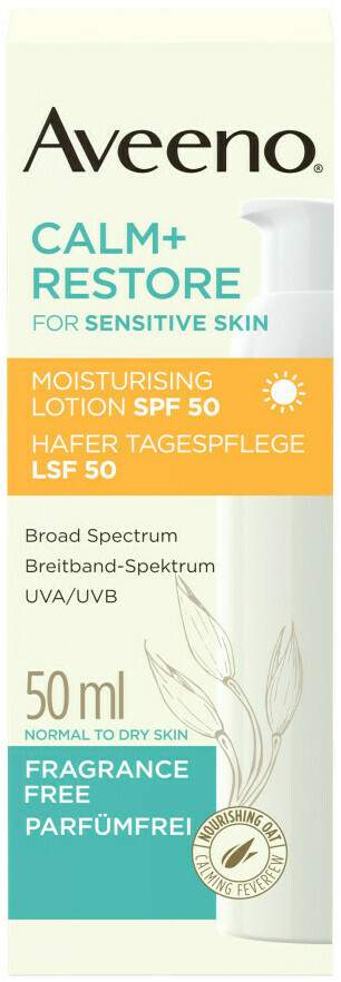Aveeno Calm+ Restore Hafer Tagespflege Lsf 50 50 ml