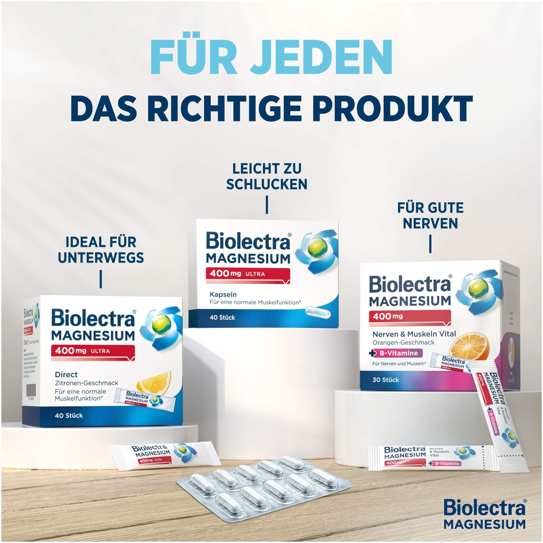Biolectra Magnesium 300 mg Direct Zitronengeschmack 60 Beutel