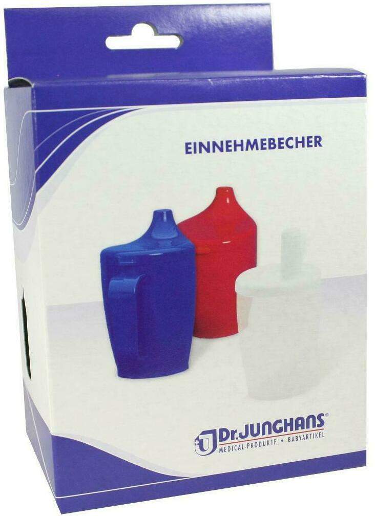 Einnehmebecher Mit 2 Griffen und 2 Deckeln 4 und 12mm Milchig