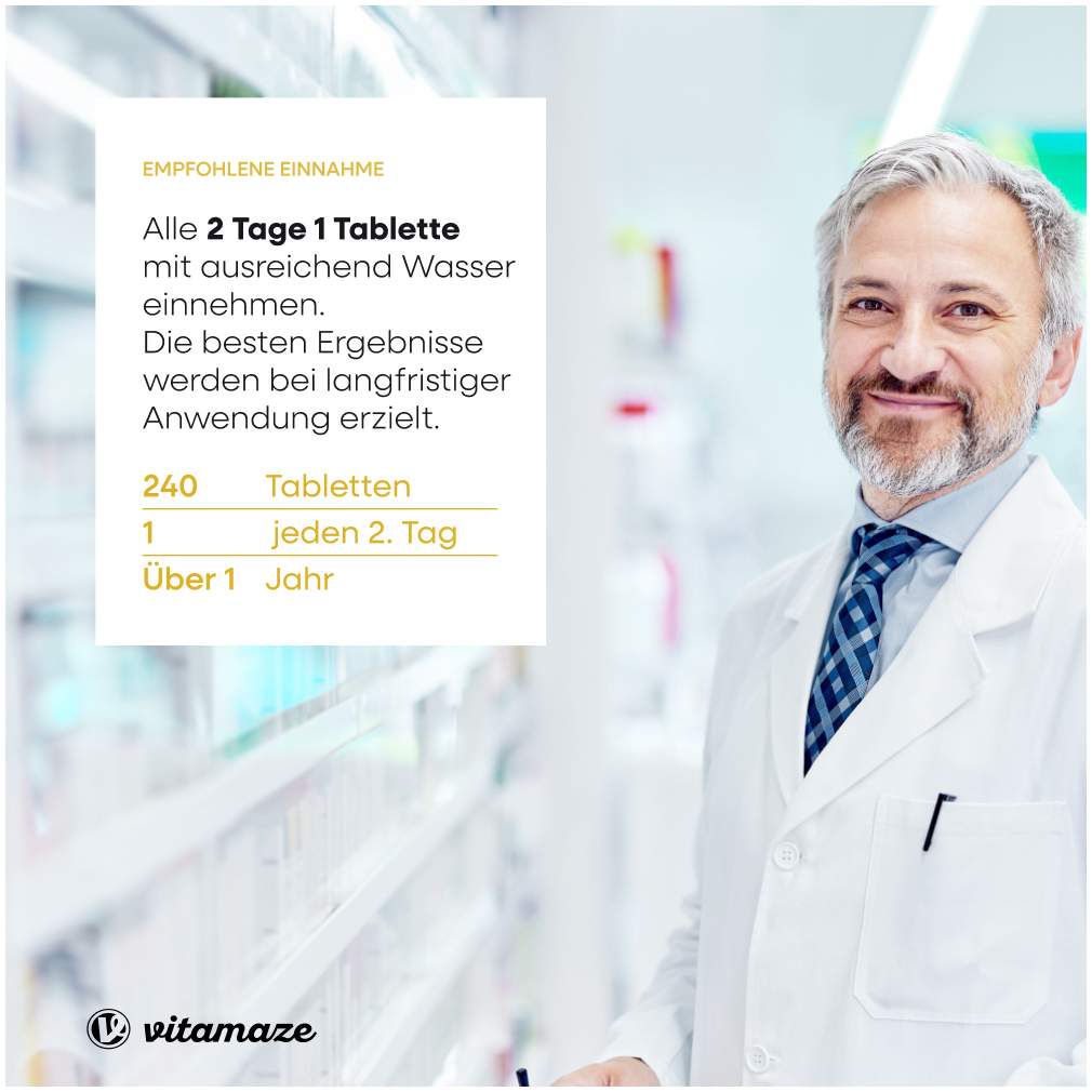 Vitamin D3 K2 2000 I.E. Vegetarisch 240 Tabletten